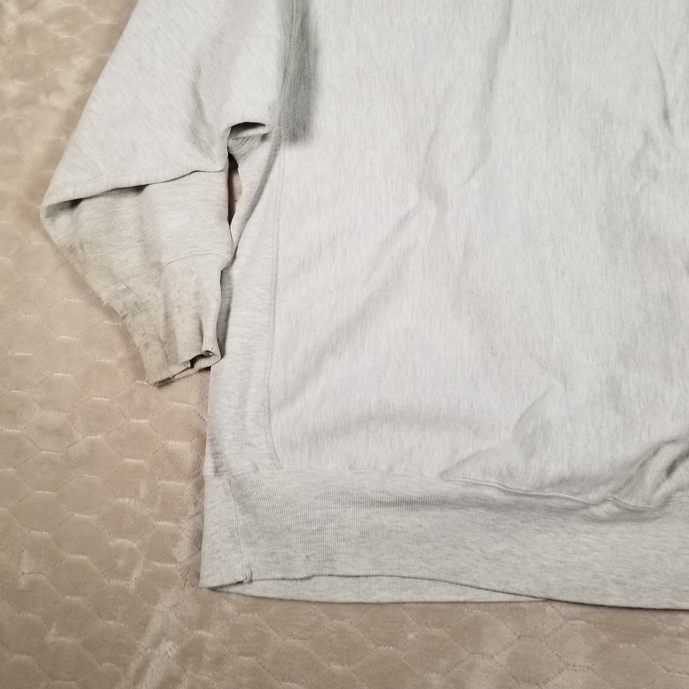 VTG 90s Champion Reverse Weave Sweatshirt Embroidered Logo THRASHED Sz XXL - Picture 12 of 14